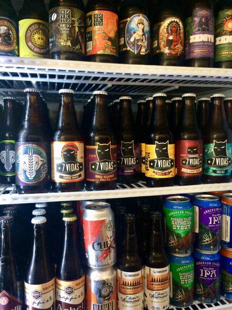 Craft beers available at La Cerveteca